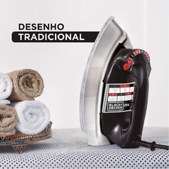 Ferro De Passar Roupas Metálico Seco Vfa1110 Black+decker na internet