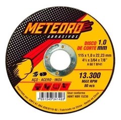 25 Und Disco Corte Fino 4 1/2 x 1,0mm x 22,2 T41 Meteoro - comprar online