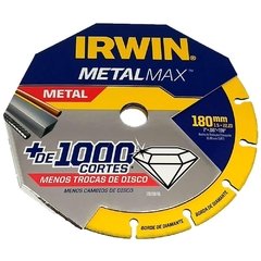 Disco Corte Diamantado Metalmax 7 180 x 7/8 1998846 Irwin - comprar online