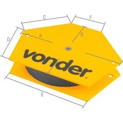 Esquadro Magnético Hexagonal para soldador 30 kgf Vonder na internet