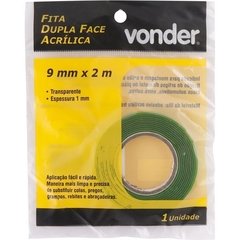 Fita Dupla Face Acrílica 09mm x 02M Vonder - comprar online