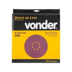 Disco Lixa Parede para Lixadeira LPV600 Grão 60 Vonder - comprar online