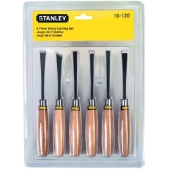 Jogo Formão Para Artesão Com 6 Pecas 16-120 Stanley