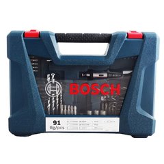 Kit de Acessórios p/ Furar e Parafusar 91 peças V-line Bosch