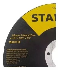 Disco Abrasivo Corte Fino 4 1/2 X 1.0 X 7/8 Sta8061 Stanley - comprar online