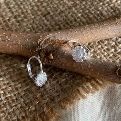 AROS BRISURA CON CUBIC FLOR - comprar online