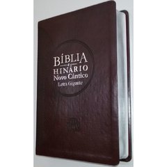 RA065 BÍBLIA COM HINÁRIO NOVO CÂNTICO LETRA GIGANTE Marrom
