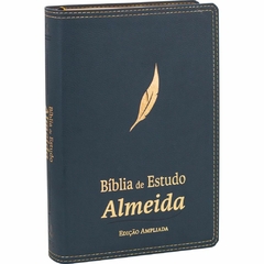 NA085BEA - BÍBLIA DE ESTUDO ALMEIDA EDIÇÃO AMPLIADA AZUL