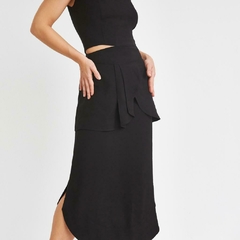 Saia Midi Moma Preto - comprar online
