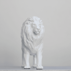 Leão | Em pé | Mod. 01 | Escultura na internet