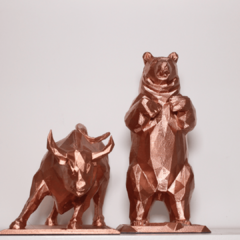 Touro e Urso de Wall Street I Dupla I Escultura