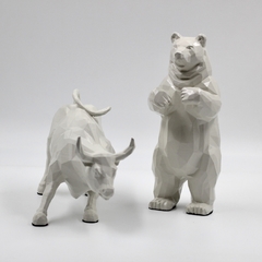 Imagem do Touro e Urso de Wall Street I Dupla I Escultura