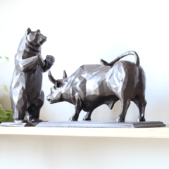 Touro e Urso de Wall Street I Dupla I Escultura na internet