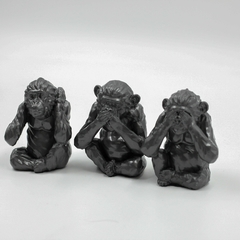 Trio Macacos Sábios I Esculturas - comprar online