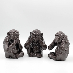 Trio Macacos Sábios I Esculturas