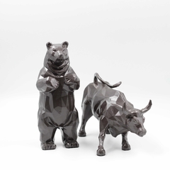 Touro e Urso de Wall Street I Dupla I Escultura - GRIFTA