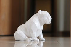 Bulldog Inglês sentado I Escultura - comprar online