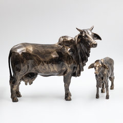 Vaca e Bezerro Sindi Escultura - comprar online