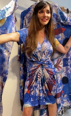Vestido Torcido Jersey Paul Klee Azul - comprar online
