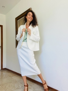 Blazer Neoprene Branco - ALESSA