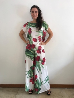 Calça Evasê Jersey Tulipa Vermelha