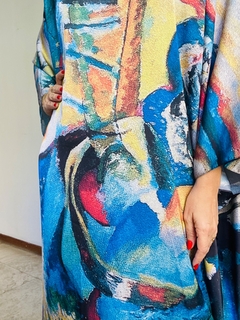 Vestido Maxi Longo Cetim Kandinsky - comprar online