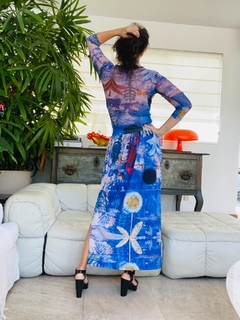 Saia Reta Jersey Paul Klee Azul - comprar online