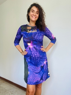 Vestido Tubo 3/4 Jersey Orquídea Roxo - loja online