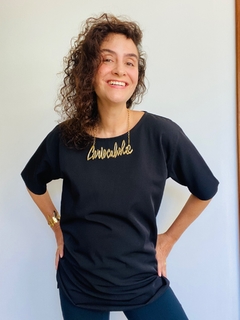 Camiseta Básica Crepe Preto - comprar online