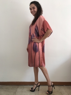 Vestido Curto T Cetim Antúrio Rosa - loja online