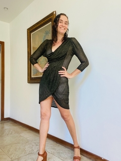 Vestido Sereia Mini Tela Preto na internet