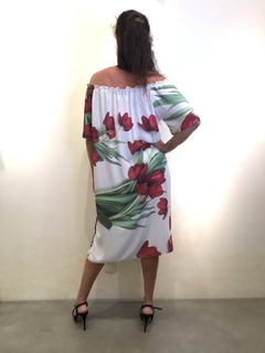 Vestido Cigana Curto Crepe Tulipa Vermelha - buy online