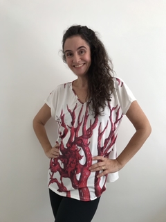 Camiseta Kaftan Jersey Coral on internet