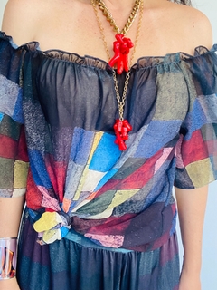 Blusa Cigana Chiffon Paul Klee Colorido na internet