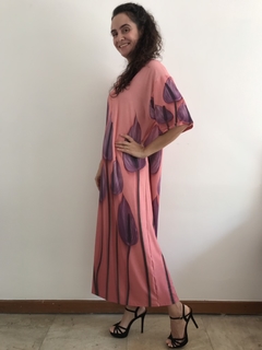 Vestido Longo Básico Jersey Antúrio Rosa on internet