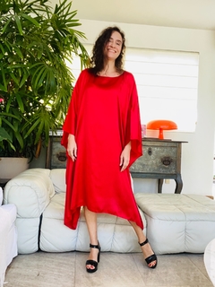 Vestido Maxi Cetim Vermelho - ALESSA