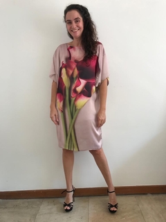 Vestido T Cetim Calla Vermelha - comprar online