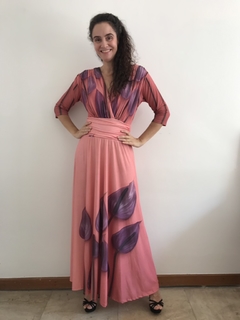 Vestido Longo Sereia Jersey Antúrio Rosa