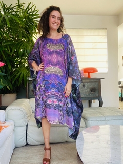 Vestido Maxi Curto Cetim Monet Roxo - buy online