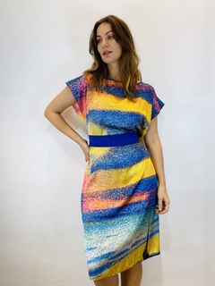 Vestido Kaftan Cetim Balneario