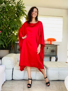 Vestido Maxi Cetim Vermelho - loja online