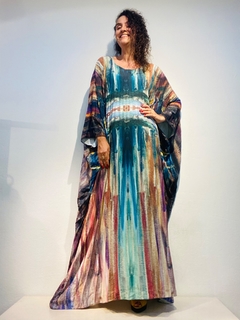 Image of Vestido Plissado Longo Crepe Munch