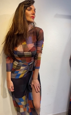 Blusa Pele Tule Paul Klee Colorido - buy online