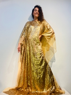 Vestido Maxi Longo Paetê Oro - loja online