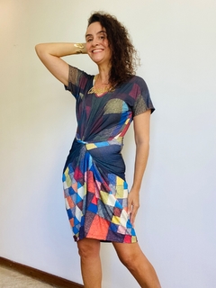 Vestido Torcido Jersey Paul Klee Colorido - comprar online
