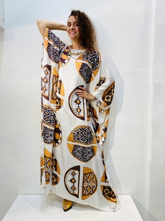 Image of Vestido Maxi Longo Cetim Indigena