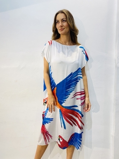 Vestido Kaftan Cetim Arara - comprar online