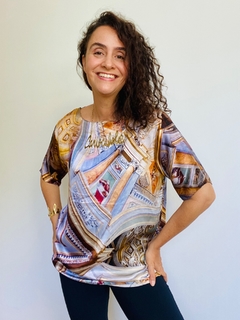 Image of Camiseta Básica Seda Pura Fachada