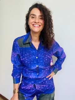 Camisa Social Crepe Orquídea Roxo - comprar online