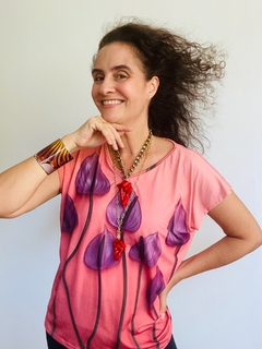 Camiseta Kaftan Jersey Antúrio Rosa - buy online